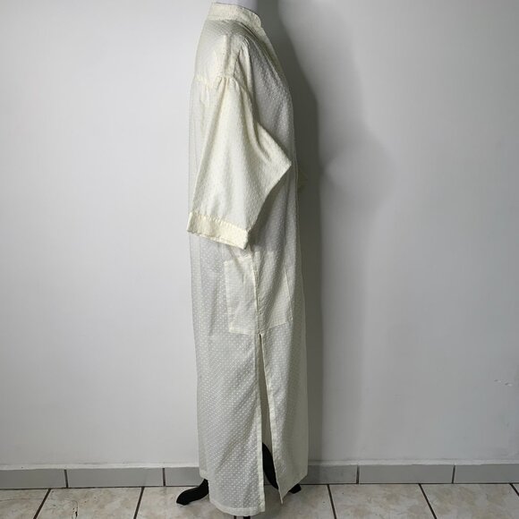 Lisa Marie Fernandez Women's Cream Yellow Polka Dot Long Sleeve Coverup Dress - Picture 9 of 13